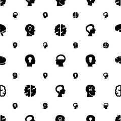 Poster - mind icons pattern seamless white background
