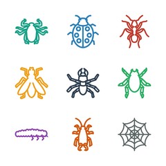 Canvas Print - bug icons