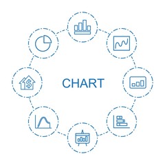 Canvas Print - chart icons