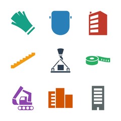 Leinwandbilder - 9 construction icons