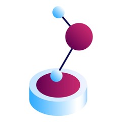 Poster - Molecule statue icon. Isometric of molecule statue vector icon for web design isolated on white background