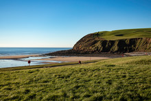 St Bees Head On A Beautiful Autumn  Day With Clear Blue Sky  -St Bees, Whitehaven, Cumbria