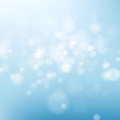 Wall Mural - Light blue sky abstract background. Nature blur defocused bokeh light effect template. EPS 10