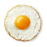 fried egg isolated 