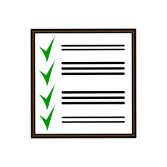 Poster - wonderful design of a black table with completed tasks on a white background