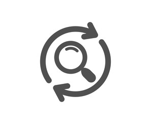 Aufkleber - Search icon. Refresh find results sign. Quality design element. Classic style icon. Vector