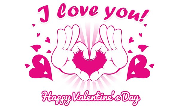 Happy Valentines Day hearts