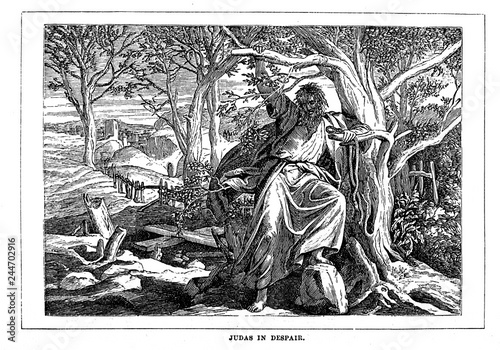 Fotomural Judas hangs himself. Judas Iscariot.