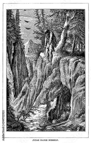 Fotomural Judas hangs himself. Judas Iscariot.