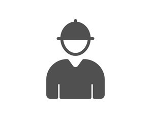 Poster - Worker icon. Engineer Profile sign. Male Person silhouette symbol. Quality design element. Classic style icon. Vector