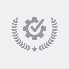 Premium industrial warranty icon