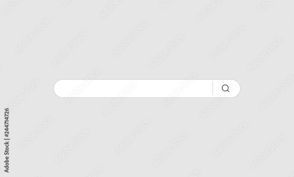 Search bar vector isolated on gray background.Search bar for website ...