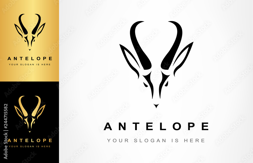 antelope logo vector Stock Vector | Adobe Stock