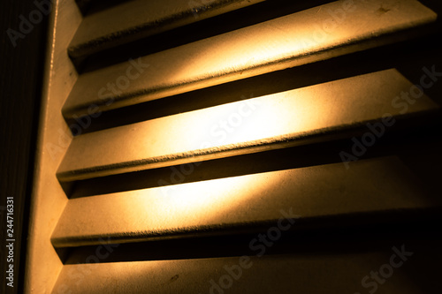 Golden Light Shining To Door Vent Grill With Shadows Buy