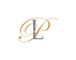 Wall Mural - LP PL Letter Logo Icon 002