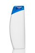 © CreativeSuburb - White shampoo bottle with blue cap on white background