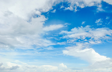 Wall Mural - blue sky with clean white clouds landscape