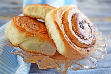 Wall Mural - Delicious cinnamon rolls.Dessert for tea.