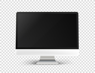 Fototapete - modern personal computer on transparent background. vector mockup