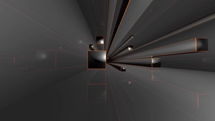 3d volume in which endless cubes, movement