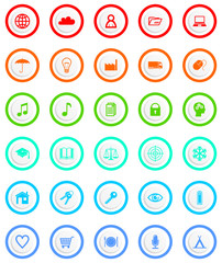 Poster - Set of web and business vector icons
