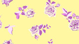 Fototapeta Motyle - Seamless Rose Pattern in Vintage Style.