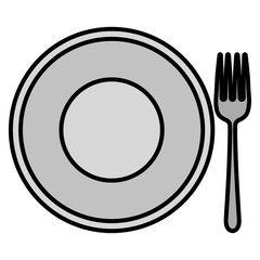 Sticker - plate and fork design