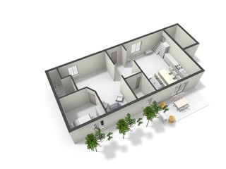 Wall Mural - Illustration floor plan