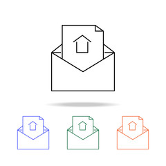 Poster - Open envelope for lette icon. Elements of real estate in multi colored icons. Premium quality graphic design icon. Simple icon for websites, web design, mobile app
