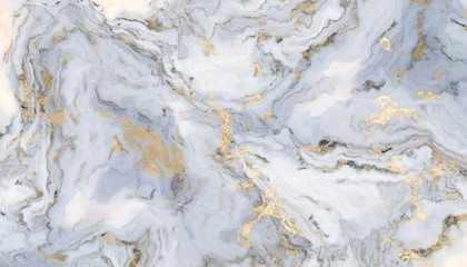 Wall Mural - White curly marble