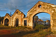 Ruins in the historic site of Sao Domingos mine. Mertola, Alentejo, Portugal 