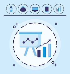 Canvas Print - bar chart design