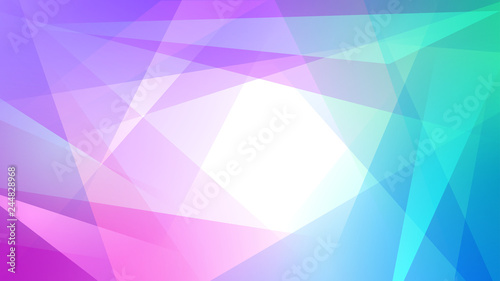 Abstract background of straight intersecting lines and polygons in light blue...