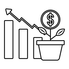 Wall Mural - bar chart design