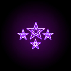 Poster - star icon. Elements of awards in neon style icons. Simple icon for websites, web design, mobile app, info graphics