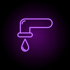 Poster - droplet icon. Elements of Eco in neon style icons. Simple icon for websites, web design, mobile app, info graphics