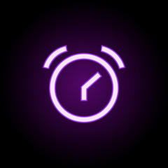 Poster - Alarm icon. Elements of web in neon style icons. Simple icon for websites, web design, mobile app, info graphics