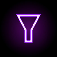 Poster - filter icon. Elements of web in neon style icons. Simple icon for websites, web design, mobile app, info graphics