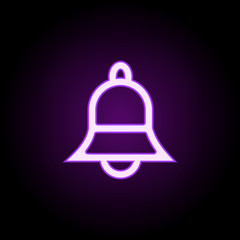 Poster - bell icon. Elements of web in neon style icons. Simple icon for websites, web design, mobile app, info graphics