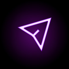 Poster - cursor icon. Elements of web in neon style icons. Simple icon for websites, web design, mobile app, info graphics