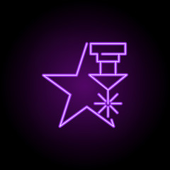 Poster - Machinery icon. Elements of Laser in neon style icons. Simple icon for websites, web design, mobile app, info graphics