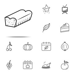 Poster - Bread, biscuits, pastry, brioche icon. Thanksgiving day icons universal set for web and mobile