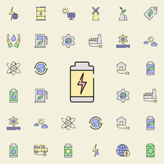 Poster - Battery icon. sustainable energy icons universal set for web and mobile