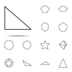 Poster - rectangle icon. Geometric figures icons universal set for web and mobile