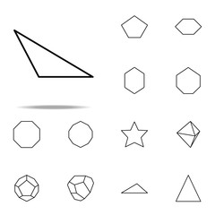 Poster - isosceles triangle icon. Geometric figures icons universal set for web and mobile
