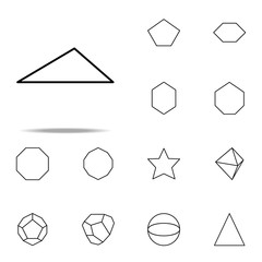Poster - triangle icon. Geometric figures icons universal set for web and mobile