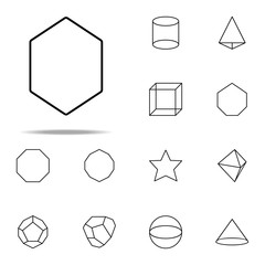 Poster - hexagon icon. Geometric figures icons universal set for web and mobile
