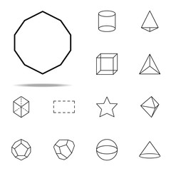 Poster - decagon icon. Geometric figures icons universal set for web and mobile