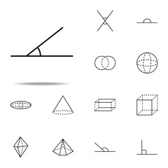 Poster - 30 degree angle icon. Geometric figures icons universal set for web and mobile