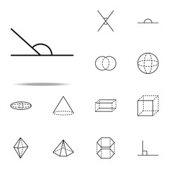 Poster - 150 degree angle icon. Geometric figures icons universal set for web and mobile